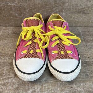 Converse Chuck Taylor All Star Loopholes Pink Yellow 651688F Junior Youth 4 Shoe